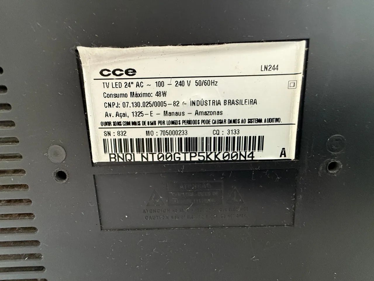 TV CCE - para retirada de peças  - Foto 2