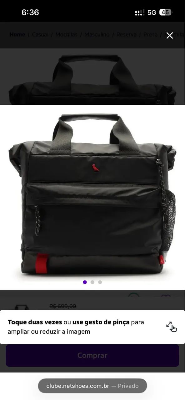 Mochila Reserva Preta