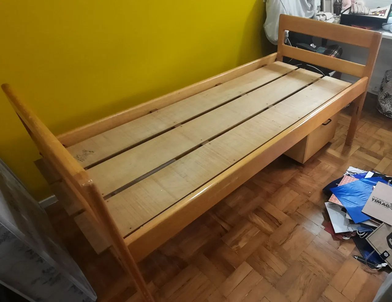 Cama de Solteiro de madeira - Foto 2