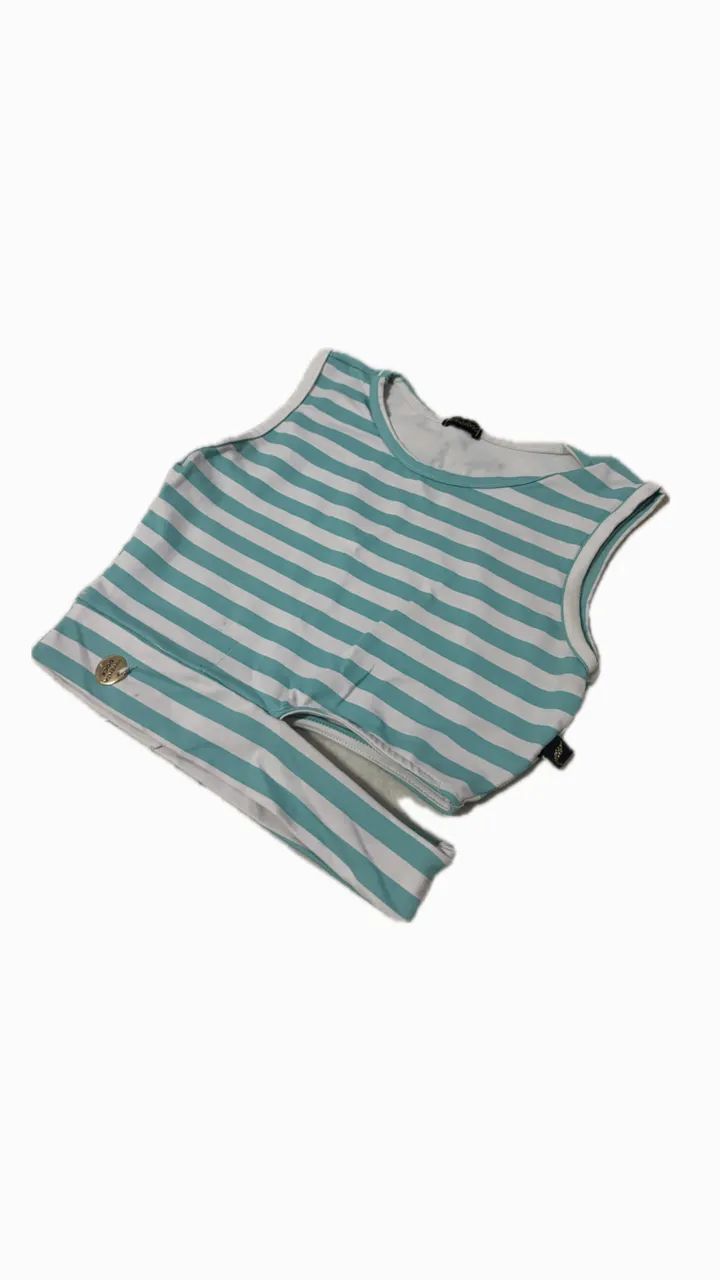 Cropped listrado pimenta doce