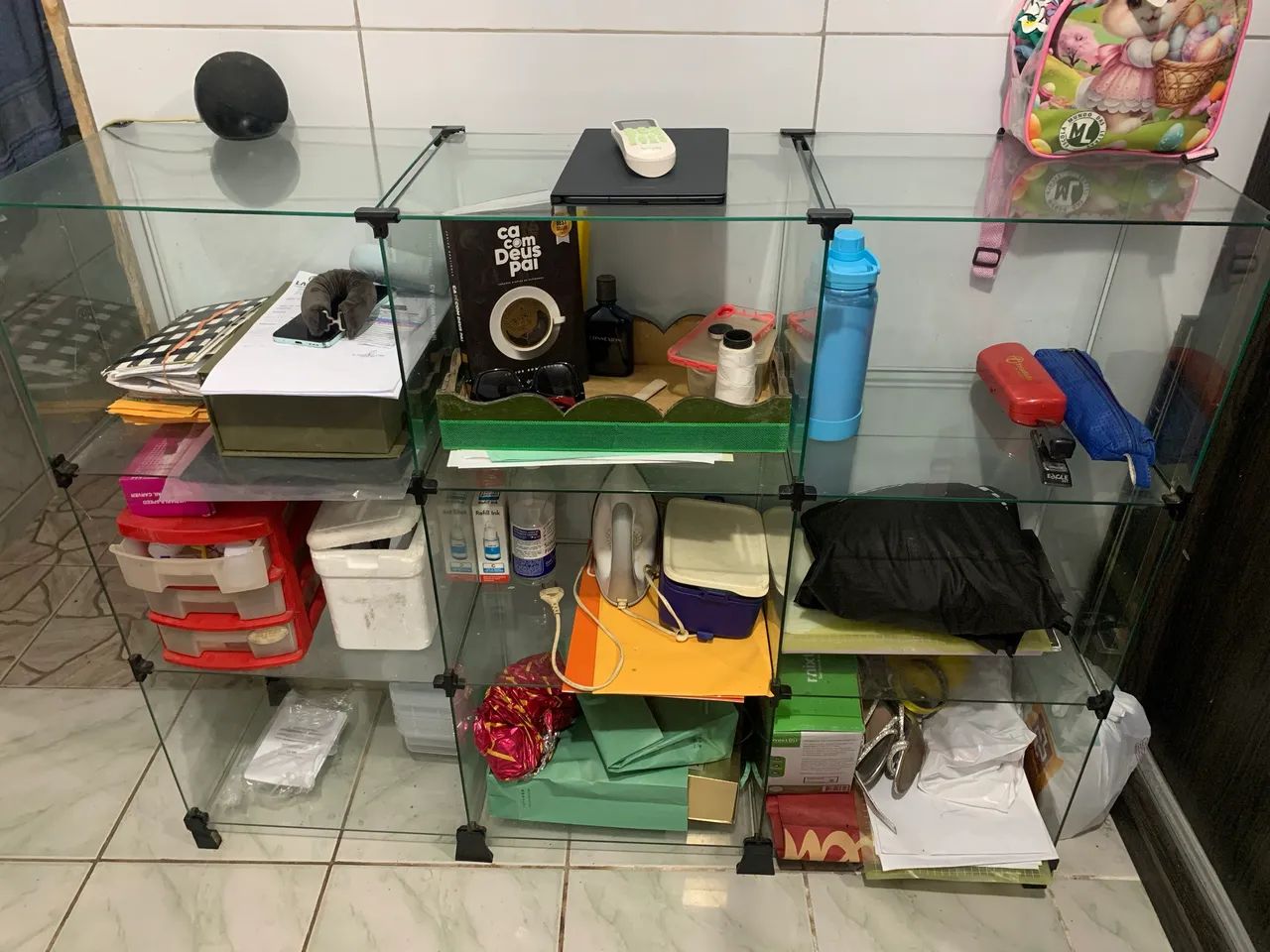 Estante de vidro (estilo colmeia) - Foto 2