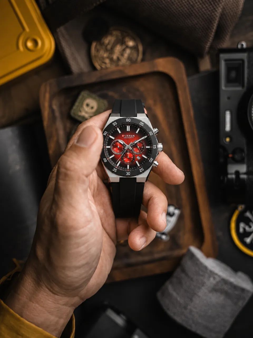 RELOGIO MASCULINO CURREN CHRONOGRAPH - Foto 2