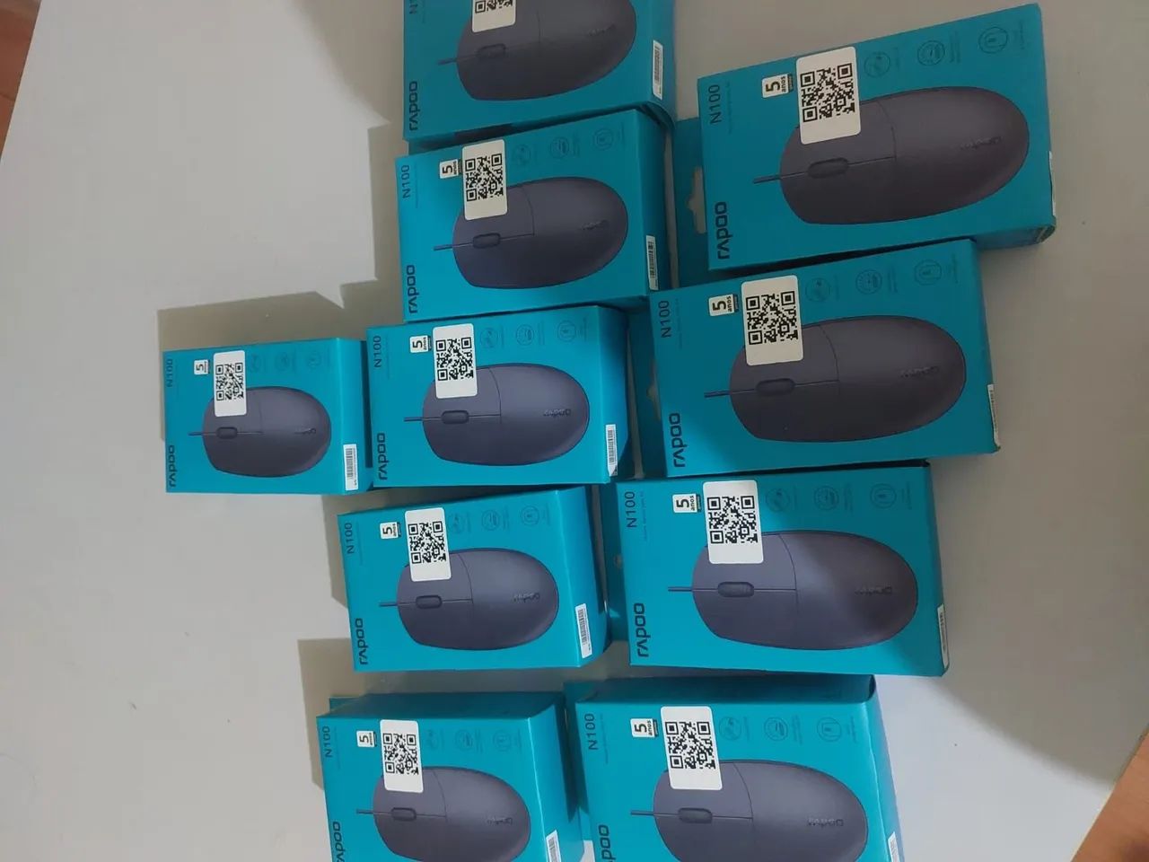 10 Mouses N100 Rapoo com 1600dpi - Foto 3