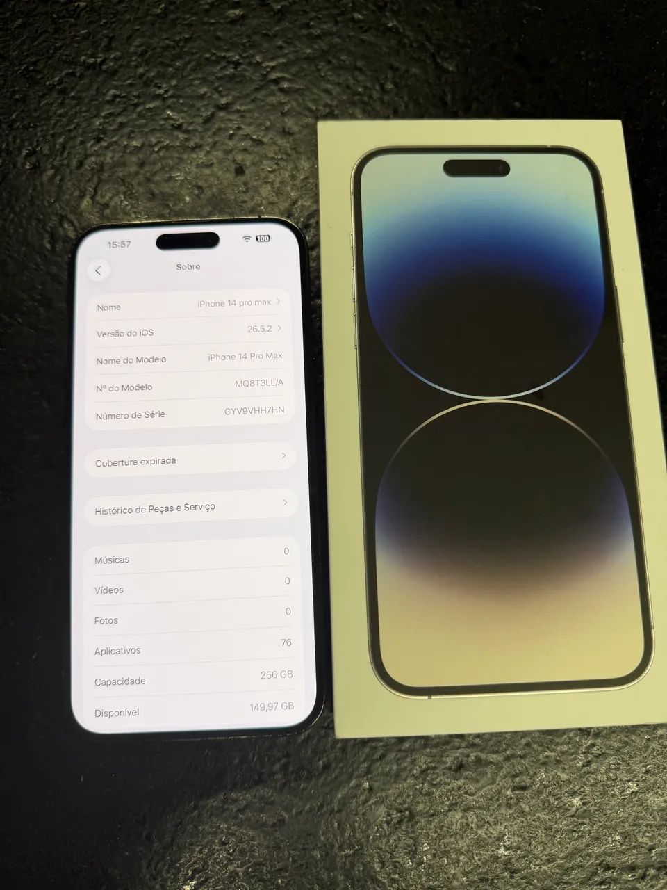 iPhone 14 Pro Max 256gb original sem detalhes. - Celulares e