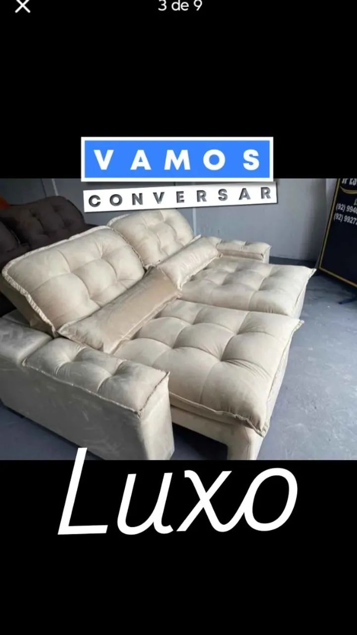SOFÁ RETRÁTIL DE LUXO ENTREGA GRÁTIS MANAUS  - Foto 3