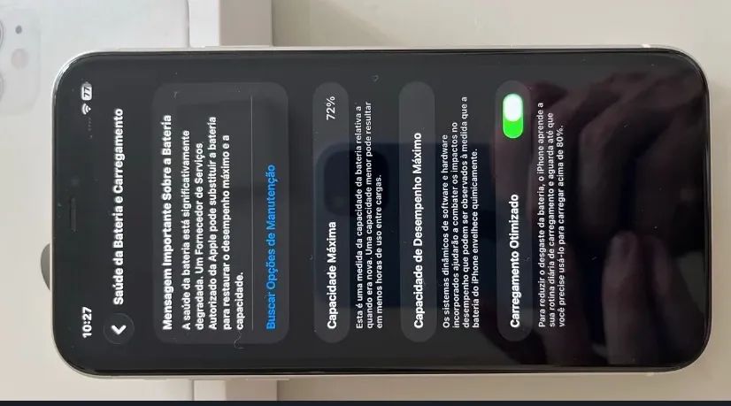 iPhone 11 64GB branco Face ID off pego Android mais volta de 100 pra mim  - Foto 2