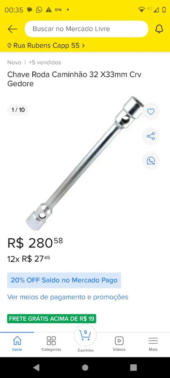 Chave de roda caminhão gedore 32  - Foto 4