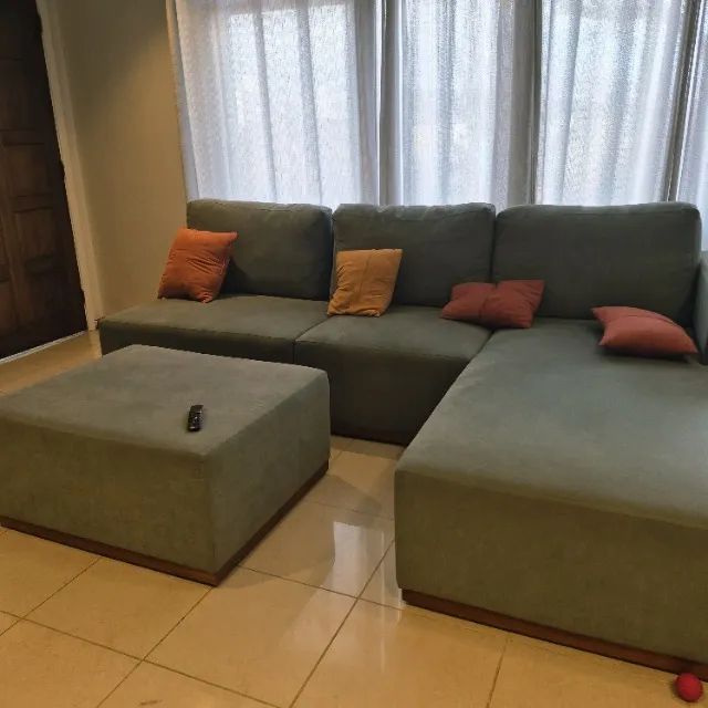 Sofá verde com Chaise - Foto 4