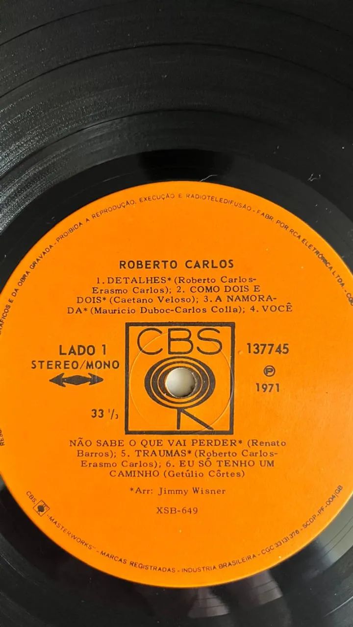LP VINIL Roberto Carlos - 1971 - Foto 4