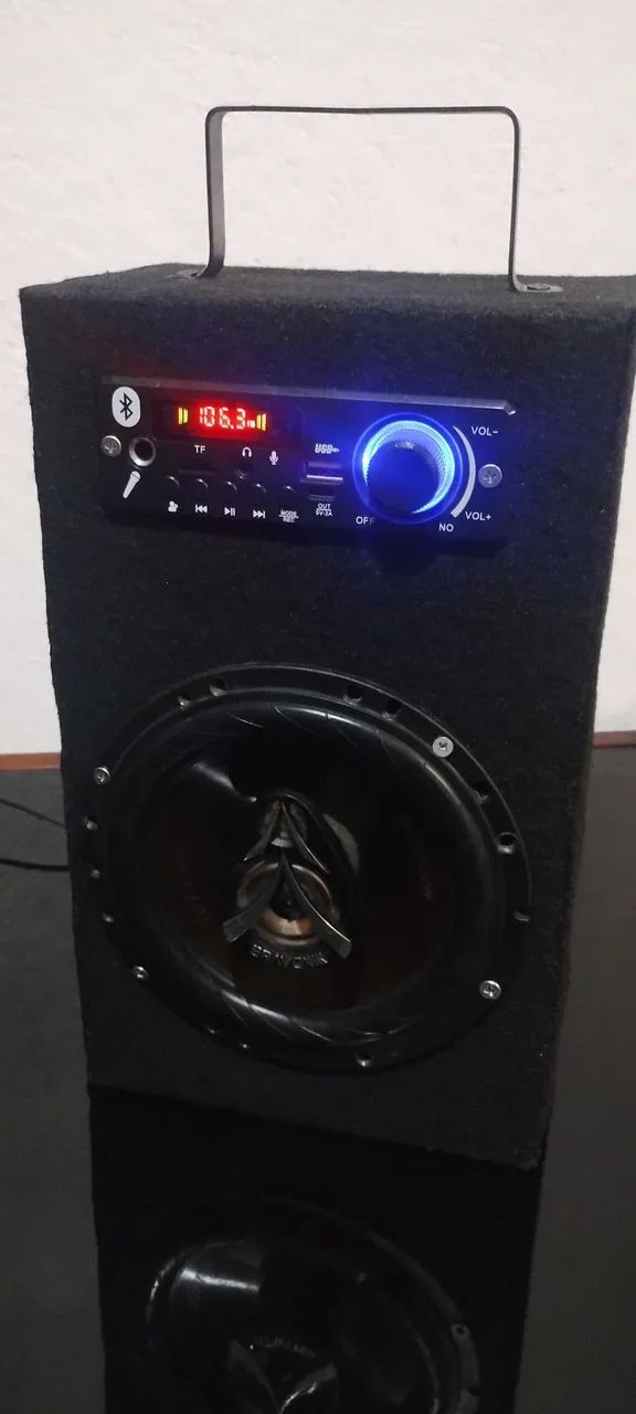 Caixa bluetooth USB rádio FM com alto falante Bravox 6 polegadas  - Foto 2