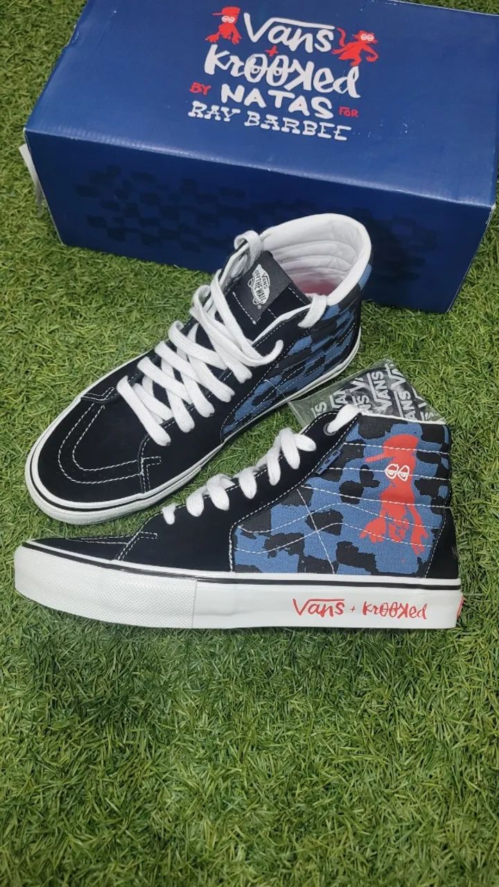 Tênis Vans Skate Sk8-Hi Krooked By Natas For Ray Barbee 41 BR Sem Uso Original