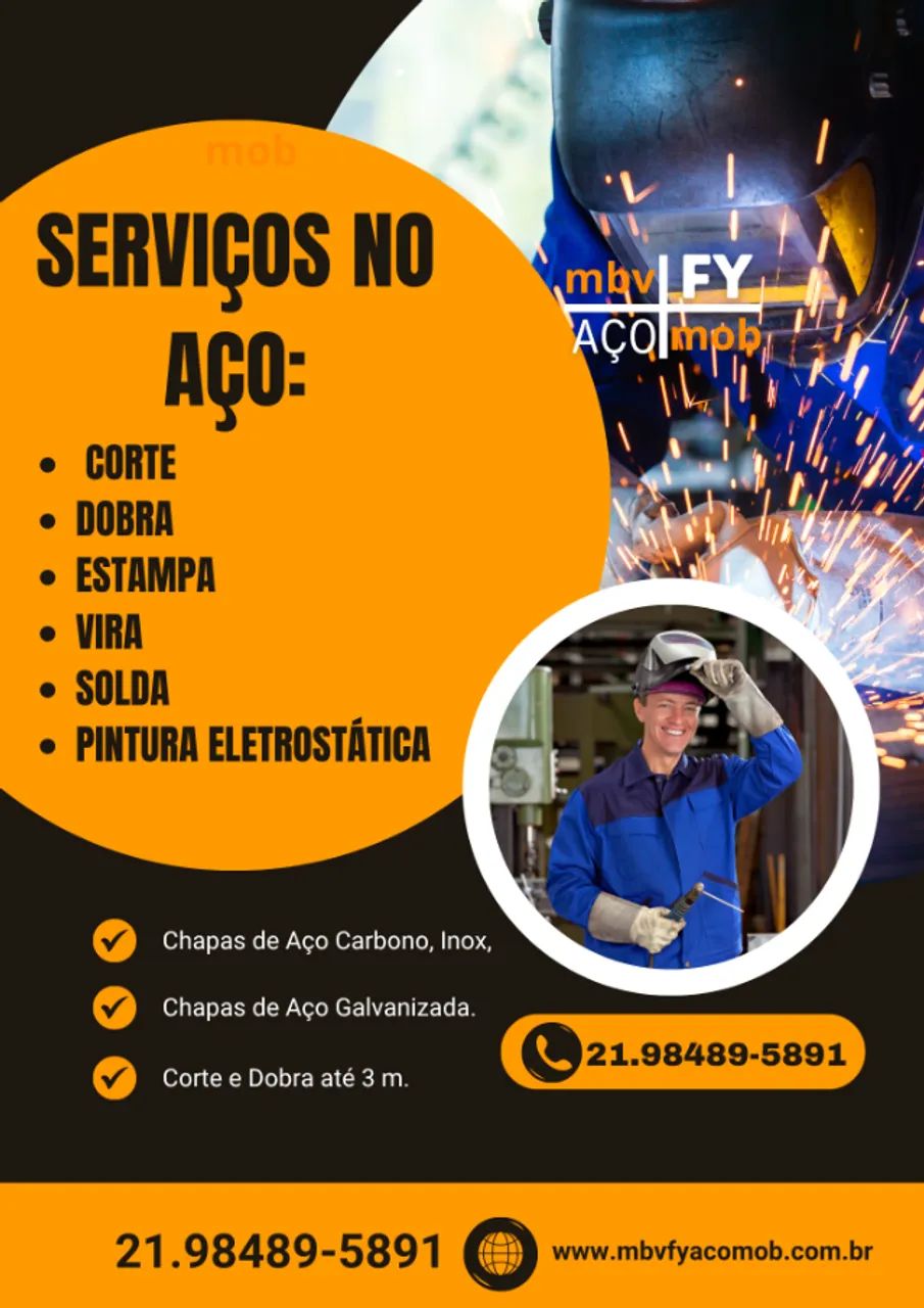 CORTE, DOBRA, ESTAMPA, VIRA, SOLDA E PINTURA ELETROSTÁTICA NO AÇO