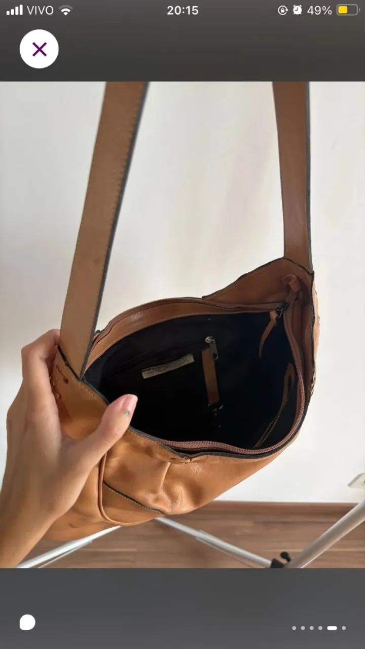 bolsa couro legitimo andarella - Foto 5