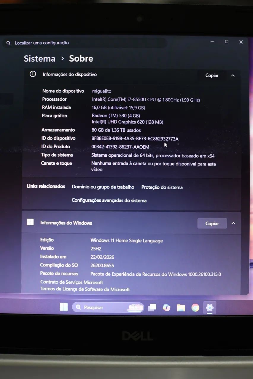 Vendo notebook I7 Ram16gb hd 1T + ssd e gpu  - Foto 5