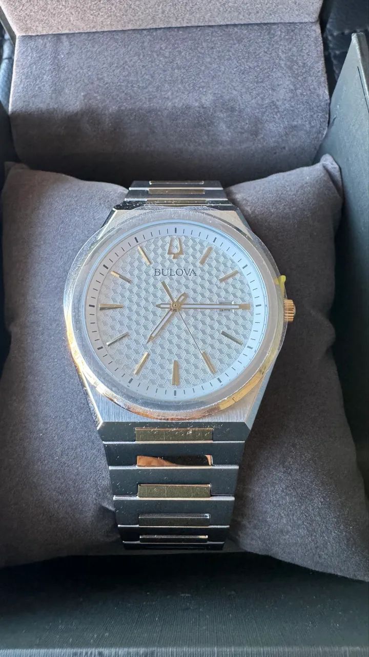 RELÓGIO BULOVA AUTOMÁTICO ORIGINAL - MOSTRADOR BRANCO - AÇO INOX - 41MM - Foto 4