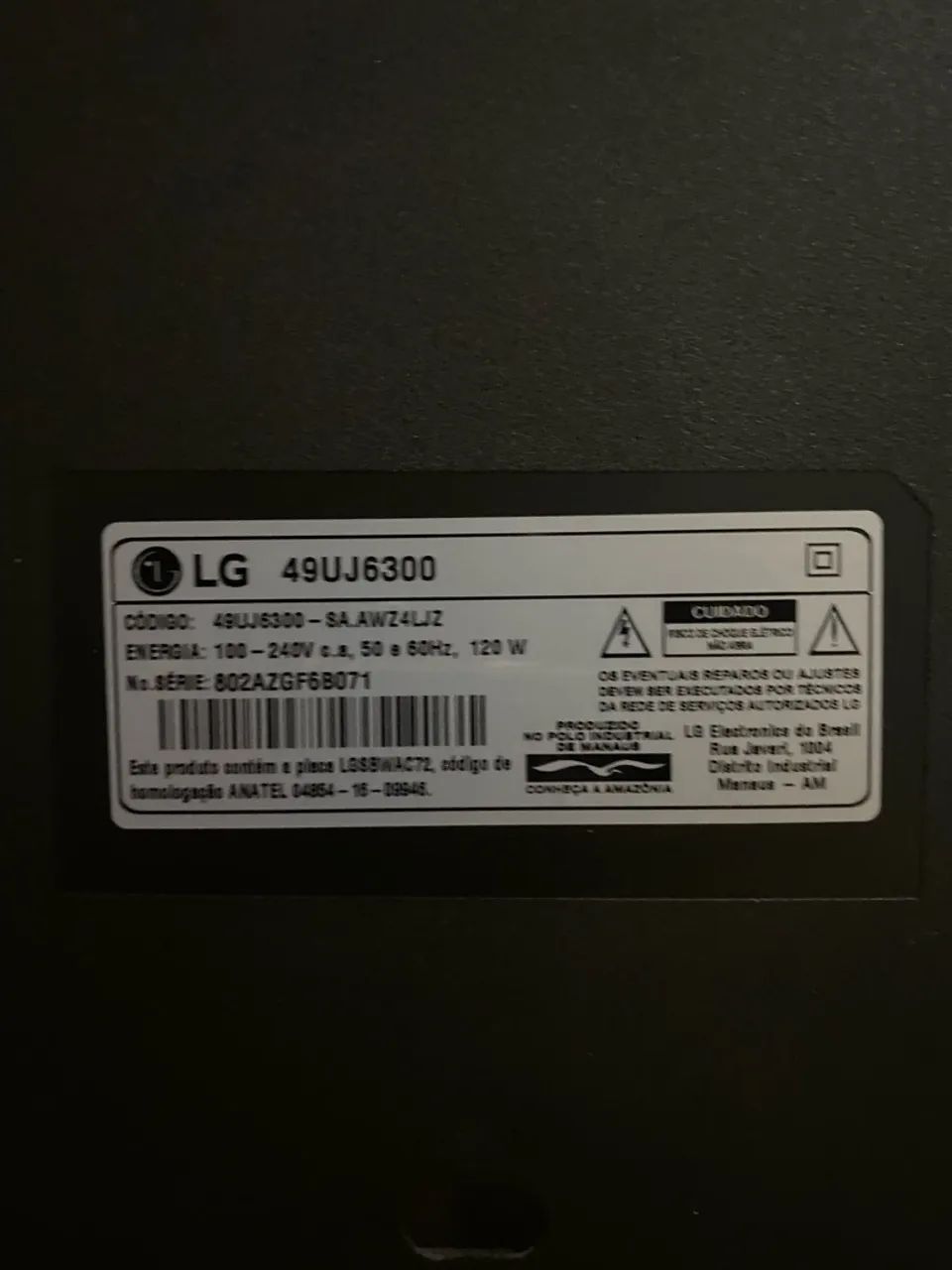 Smart TV LG 49 polegadas imagem tremendo - Foto 3