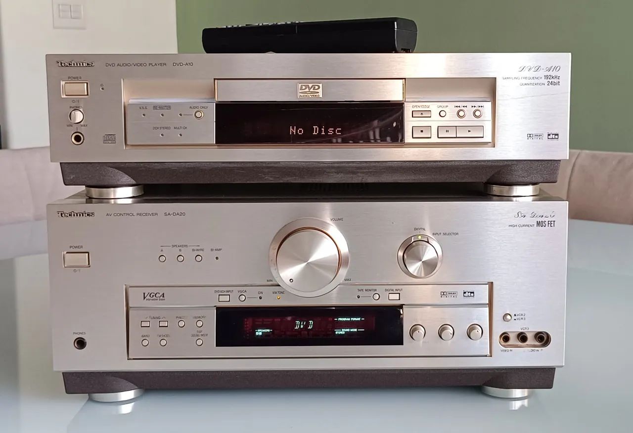 Receiver AV Technics SA-DA20 e Player de Áudio/Vídeo Technics DVD-A10 - Foto 3