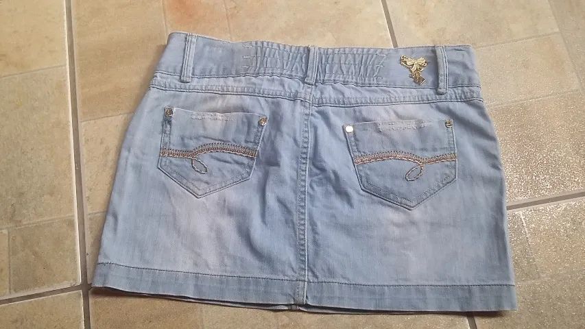 Mini Saia Jeans 40 - Foto 2