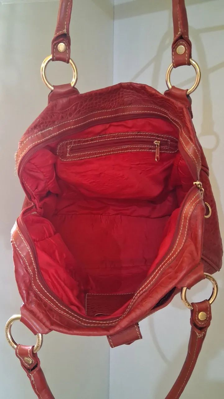 Bolsa Monica Sanches/100%Couro - Foto 4