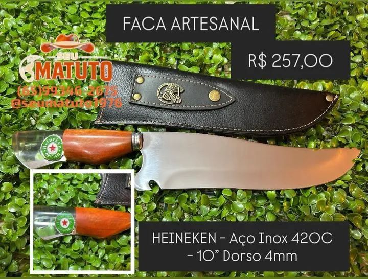 Facas artesanais a partir de R$ 129,00 - todas bem acabadas e com bainhas - Foto 3