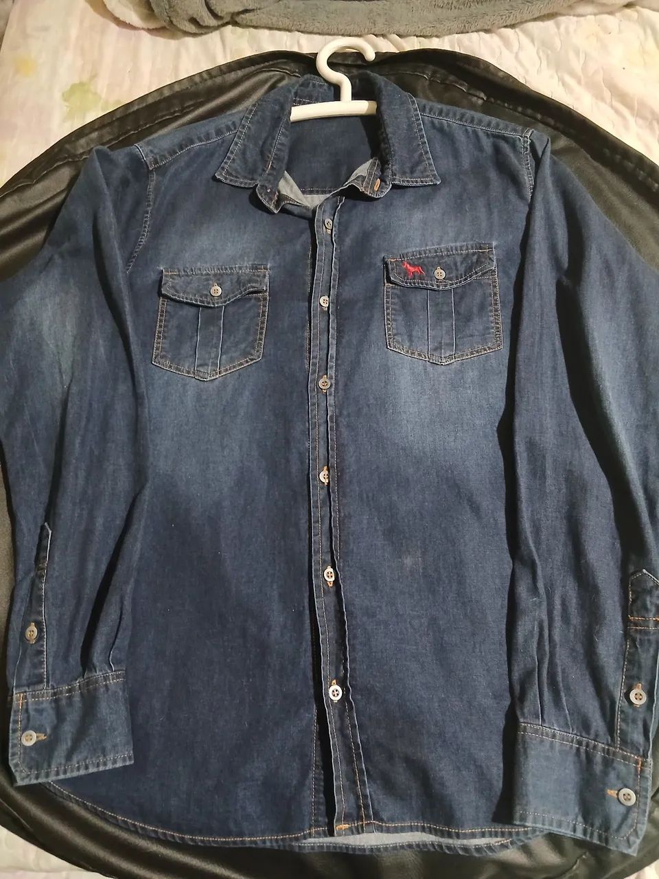 Camisa Jeans Revanche Original Slim - Ótimo Estado - Foto 5