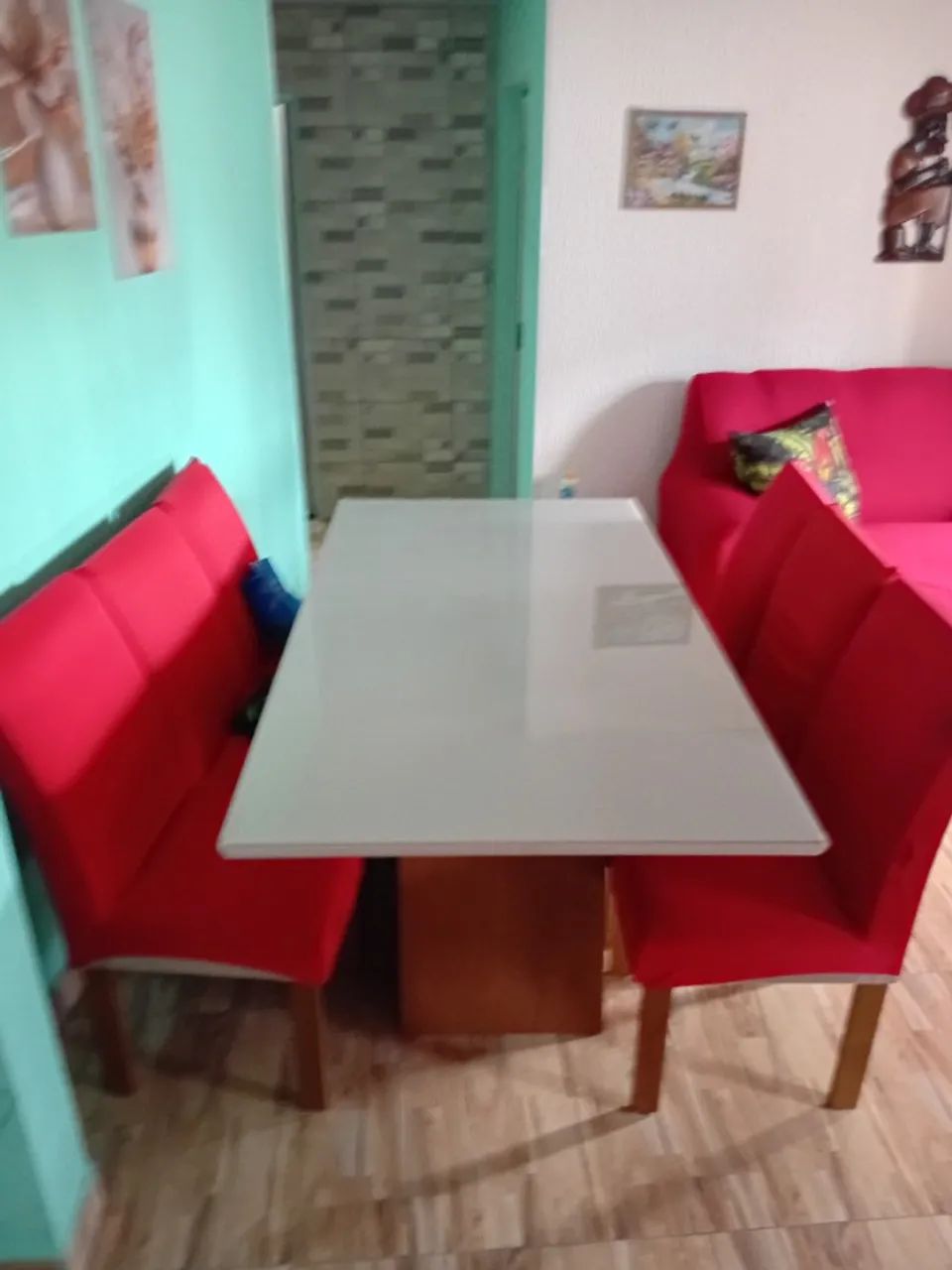 Venda de mesa com 6 cadeiras, r$1.200 - Foto 3