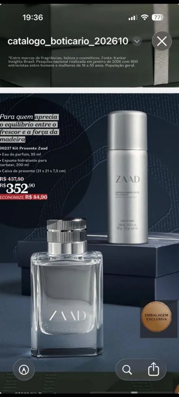 Perfume ZAAD o Boticário  - Foto 3