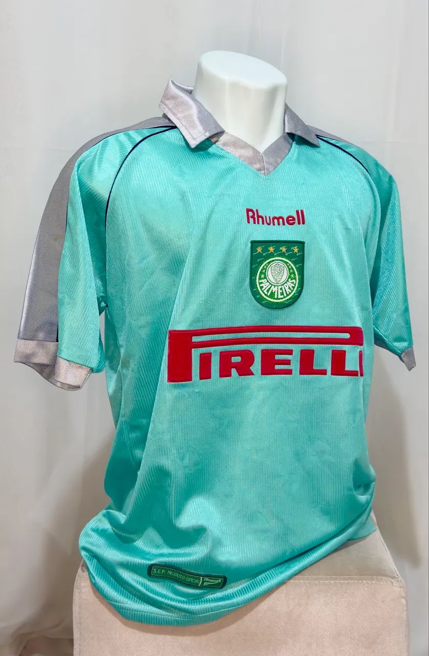 CAMISA PALMEIRAS 2002 - TERCEIRA- RHUMMEL - G - ORIGINAL - MODELO