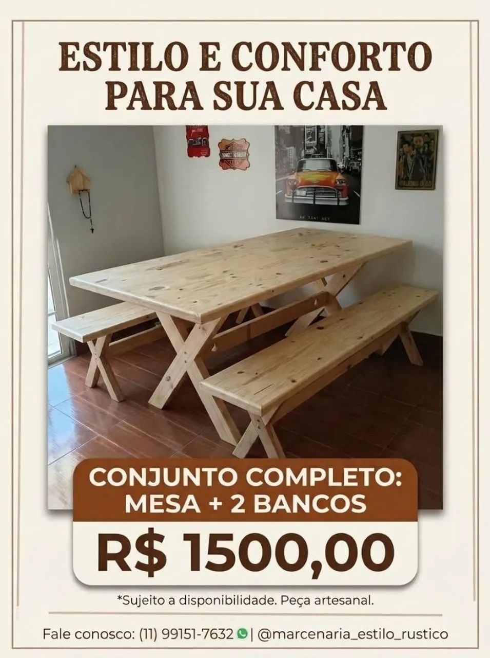 Mesas Rústicas Novas 