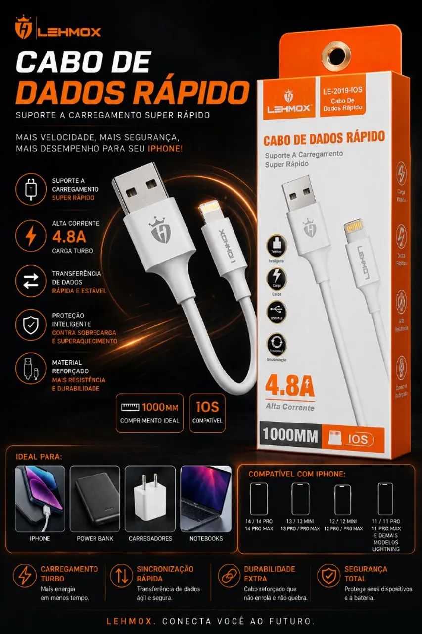 Cabo USB para iPhone 