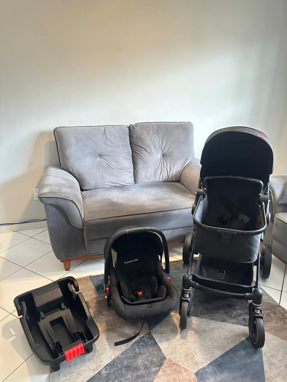 Carrinho Moisés, bebê conforto e assento de carro.  - Foto 4