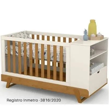 Berço Americano Matic Bkids Off White Freijó Eco Wood - Foto 4