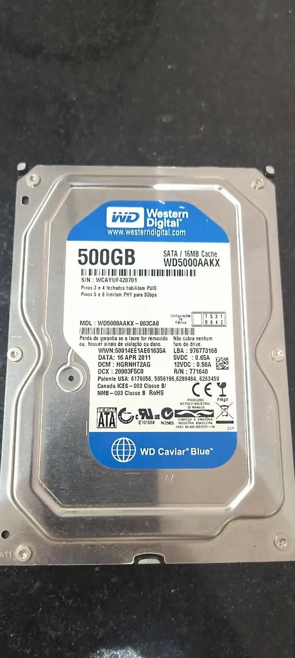 HD WD 500GB