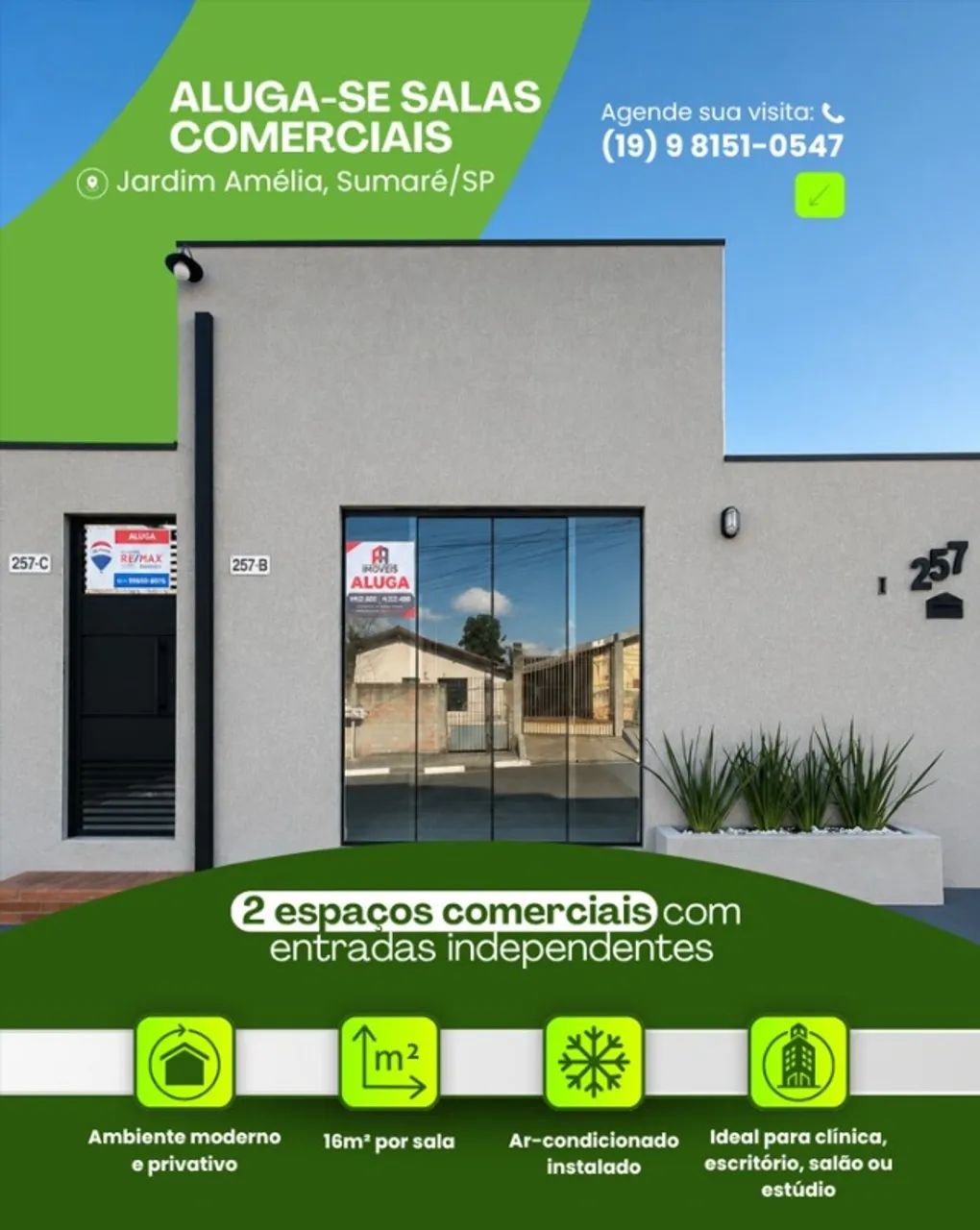 Sala Comercial NOVA C/ AR CONDICIONADO para alugar - Jardim Amélia - Sumaré - Foto 4