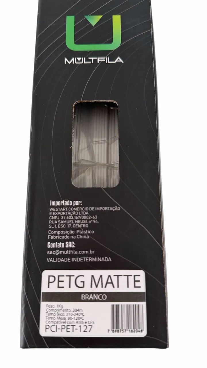 FILAMENTO MULTIFILA PETG MATTE BRANCO - Foto 2
