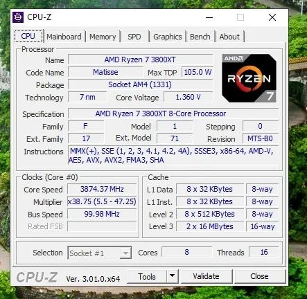 PROCESSADOR RYZEN 7 3800XT + 32GB DDR4 
