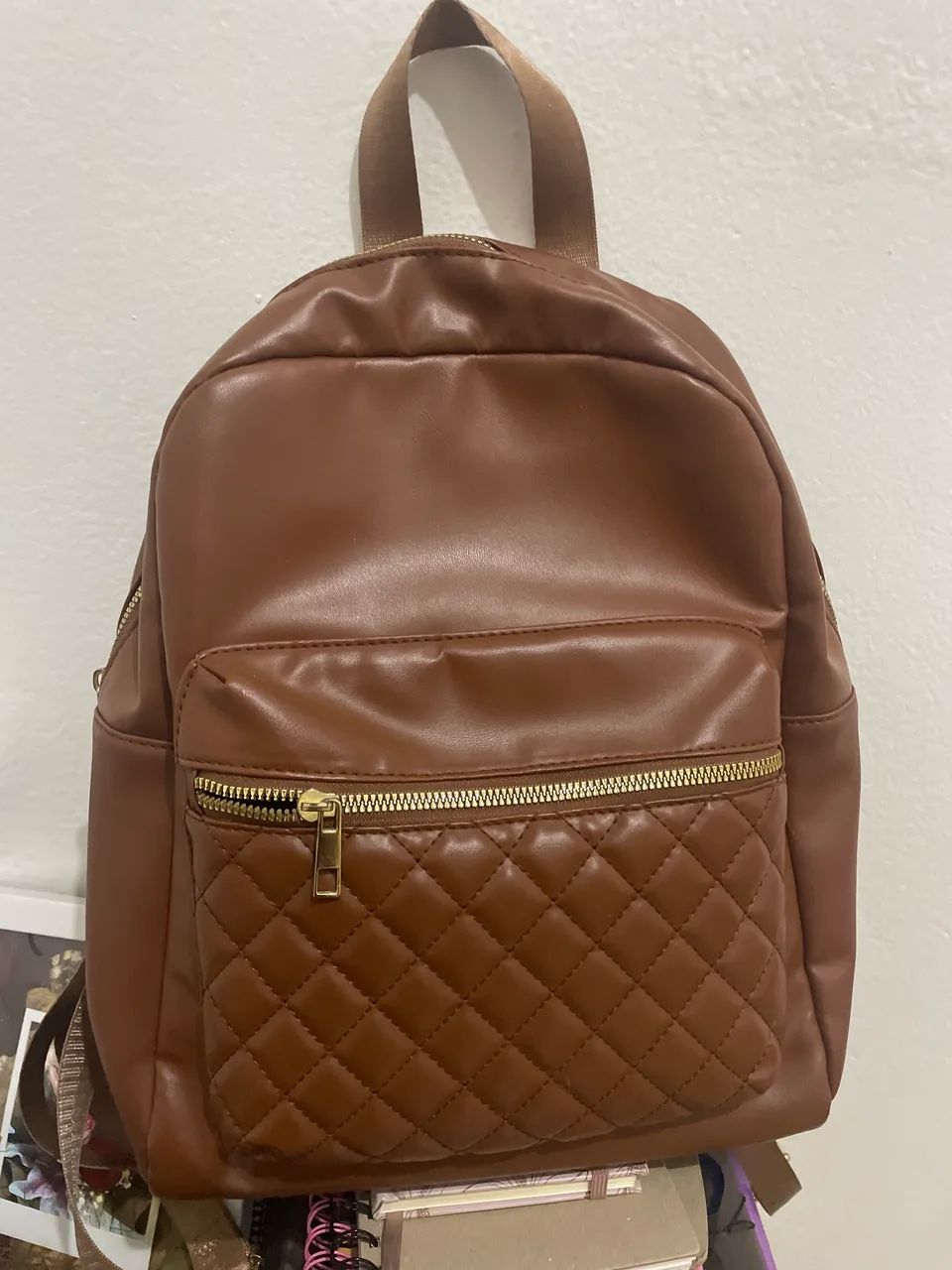 Mochila marrom estilosa