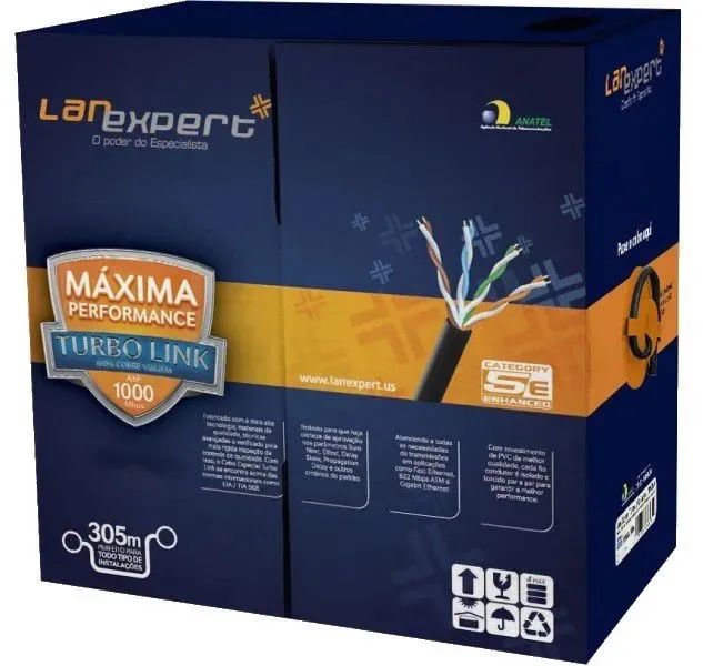 Caixa de cabo  CAT5 nova 