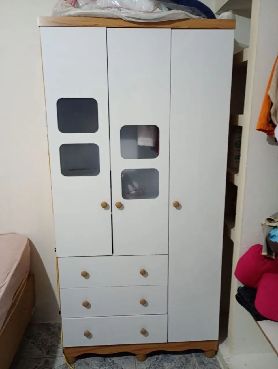 Quarto de bebê americano marquesa completo berço+cômoda+guarda roupas  - Foto 3
