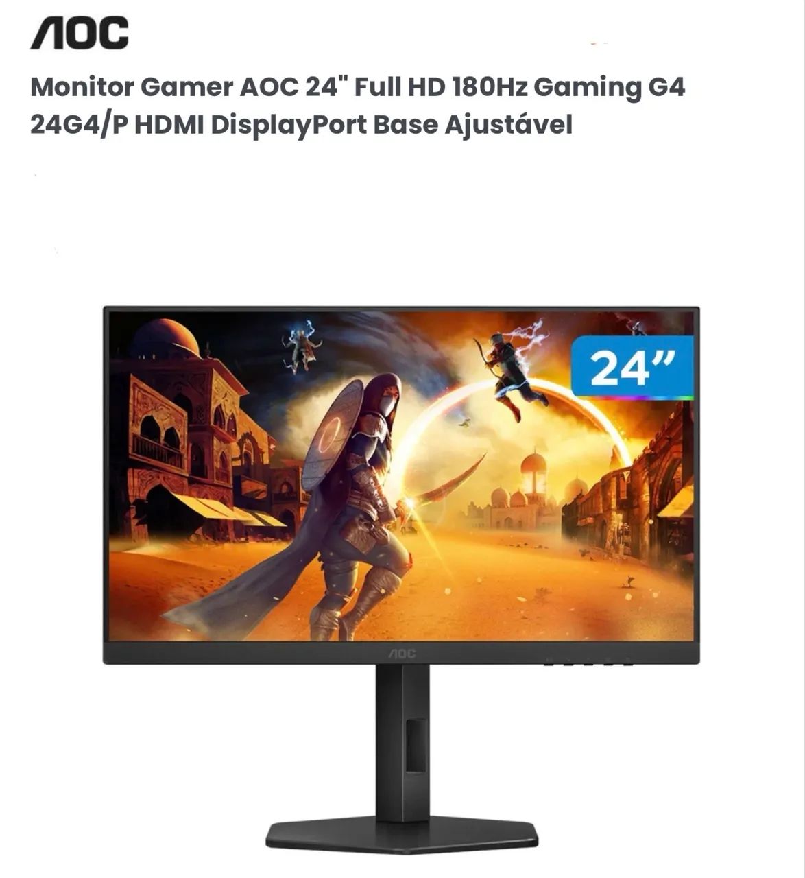 Monitor AOC 24G4/P 180hz 24?
