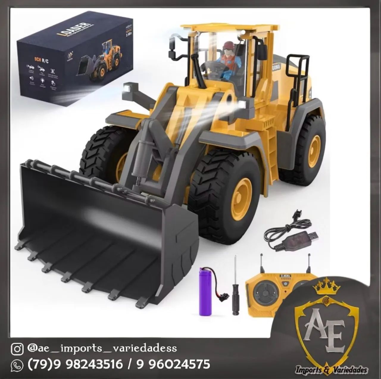 Trator controle remoto 
