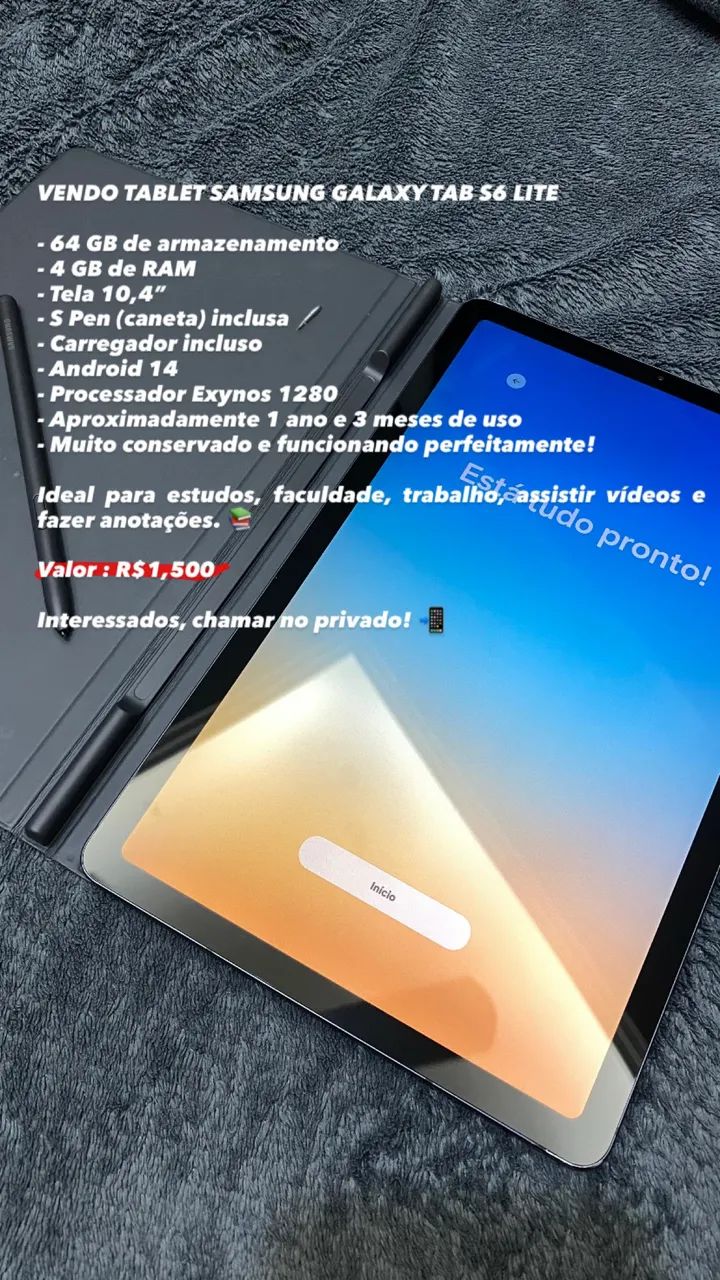 VENDO TABLET SAMSUNG GALAXY TAB S6 LITE