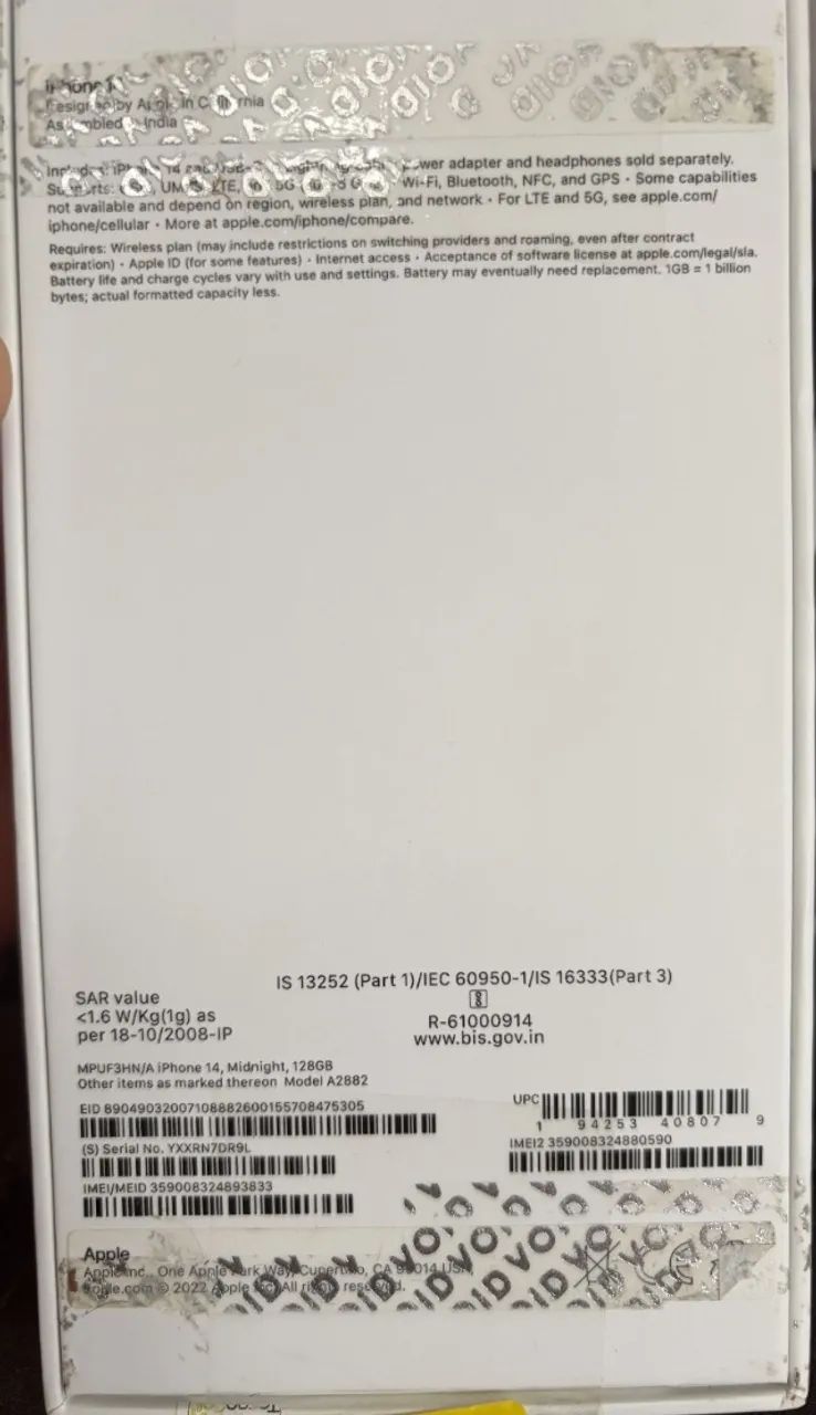 iPhone 14 128GB - Midnight - Foto 5