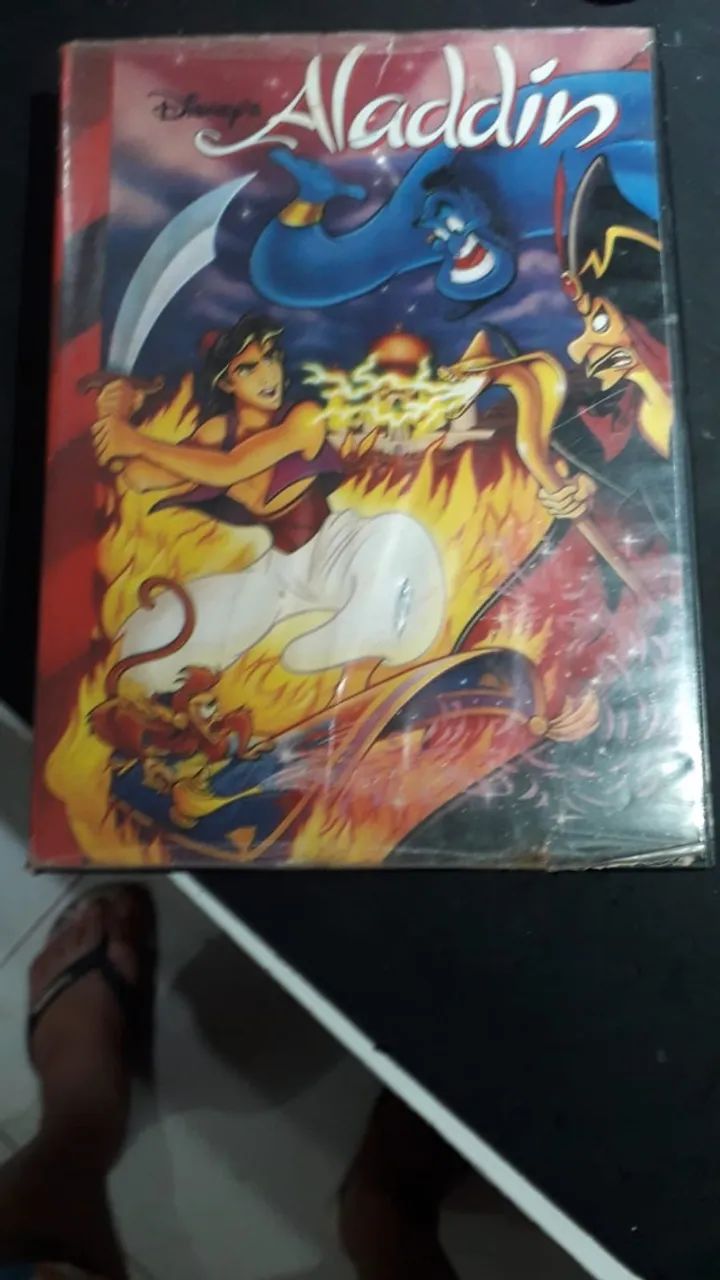 Aladdin Mega Drive com CX de locadora 