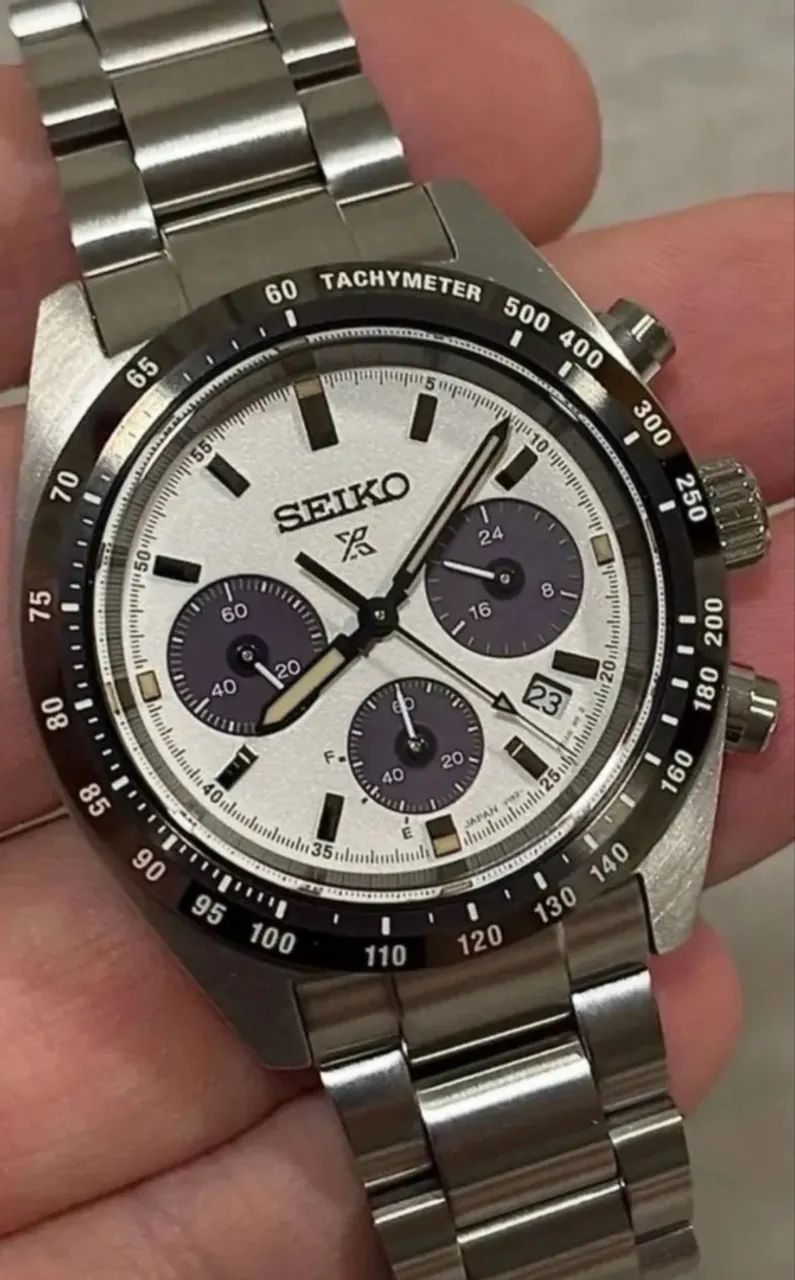 IMPERDÍVEL Seiko Speedtimer Panda Crono SSC961 - Foto 2