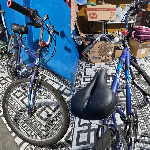 Bicicleta com Marcha Freio Dianteiro e Traseiro Descanso e Cela Nova - Foto 2