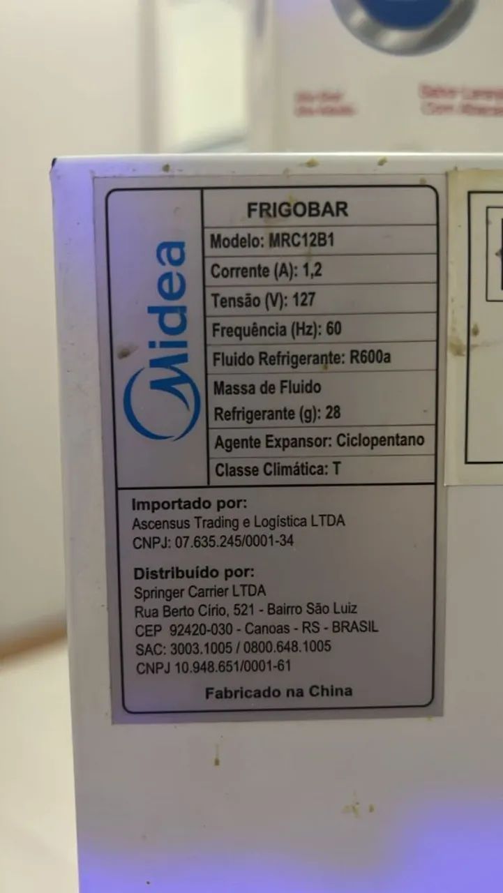 Frigobar Midea 124 Litros 127V - Impecável / Funcionando 100% - Foto 3