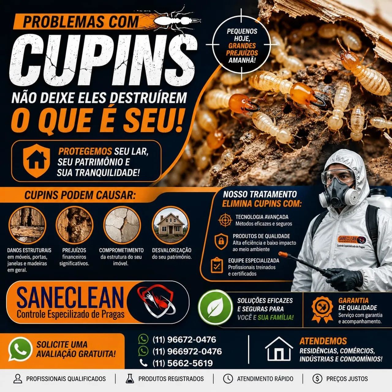 Elimine as pragas-Controle de pragas profissional - orçamento gratis