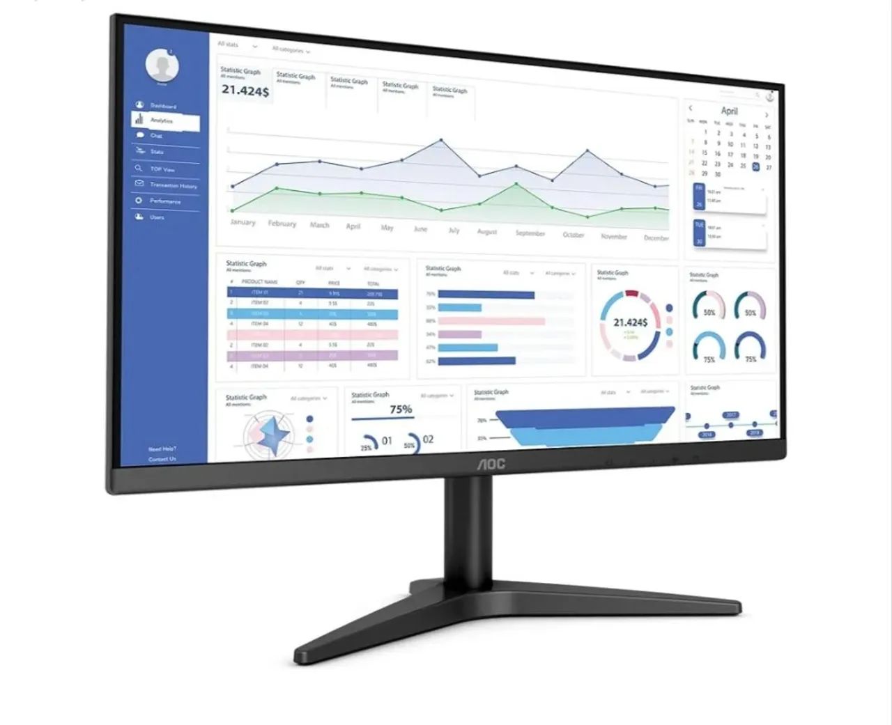 Monitor AOC 21.5" (22B1WG5) Para Pc - Foto 3