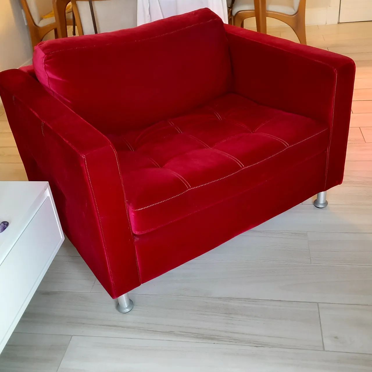 Sofá veludo vermelho  - Foto 3